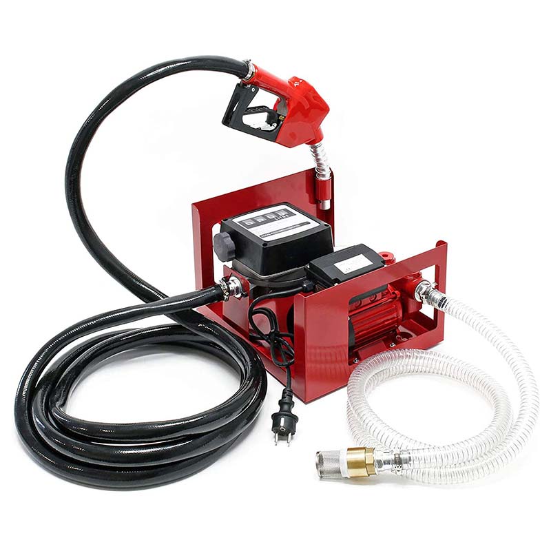 Selvsugende elektrisk oljedieseloverføringspumpe med 4-sifret strømningsmåler